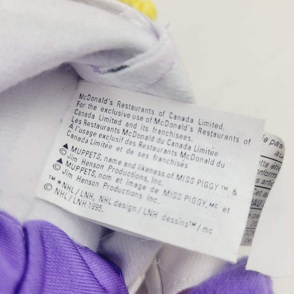 Miss Piggy Vintage Doll 1995 Muppets McDonalds NHL Collaboration - Picture 13 of 15